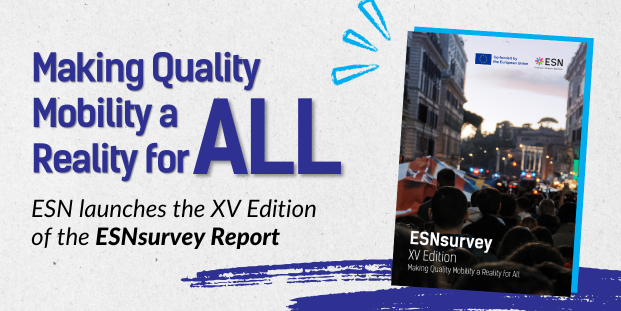 The cover page of the 15th edition of ESNsurvey and text: "Making Quality Mobility a Reality for All; ESN launches the XV Edition of the ESNsurvey Report".